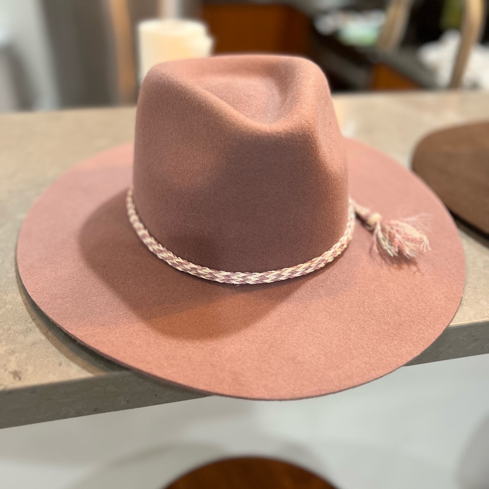 Mossant Paris Free People Wild Heart Felt Hat Rose Pink